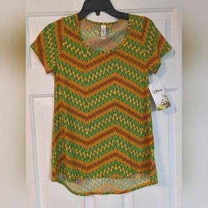 LulaRoe Kermit The Frog Short Sleeve Casual Vacation Top XXS Shirt